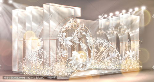 香檳色白金歐式婚禮迎賓區(qū)與舞臺(tái)設(shè)計(jì) 優(yōu)雅奢華的視覺盛宴